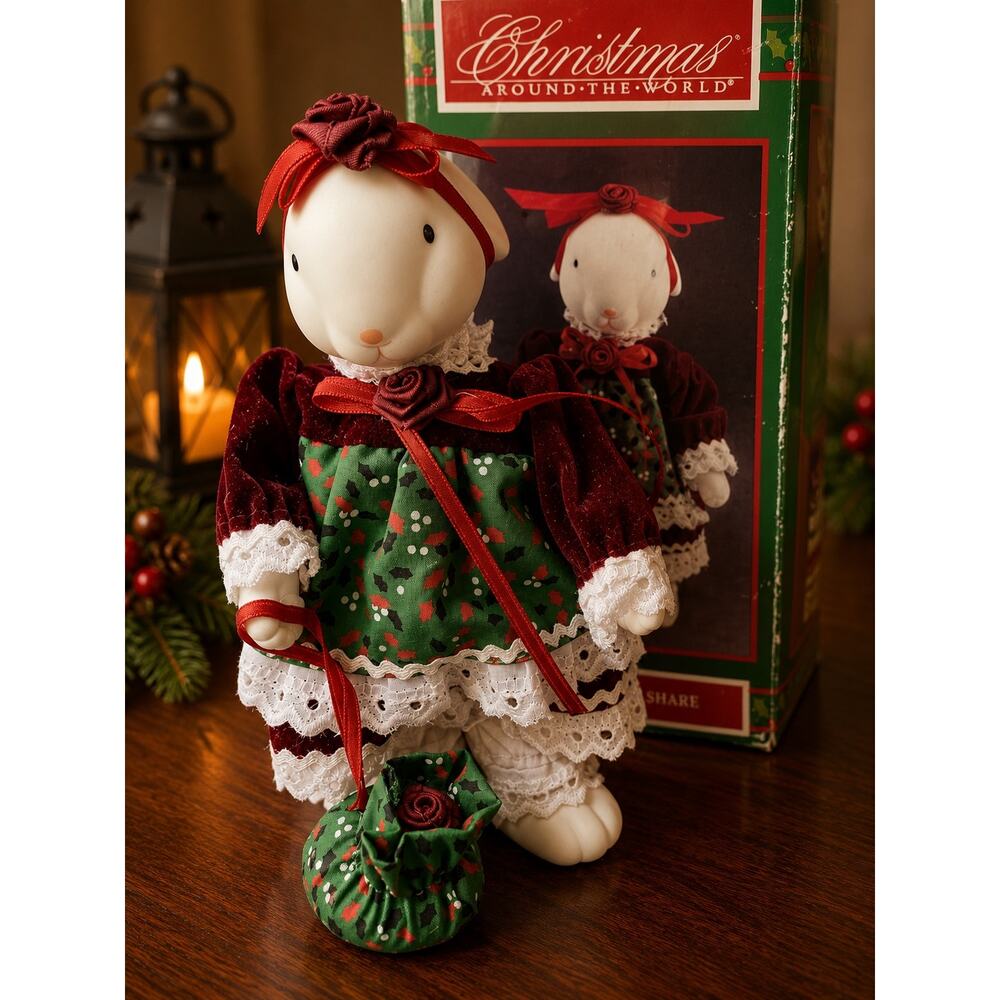 House of Lloyd "Miss Holly Hare" figurine from the Christmas Around the World